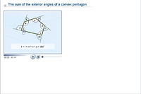 The sum of the exterior angles of a convex pentagon