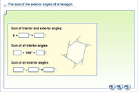 The sum of the exterior angles of a hexagon