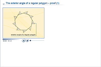 The exterior angle of a regular polygon – proof (1)