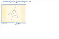 Constructing the image of a triangle in a line