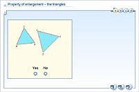 Property of enlargement – the triangles