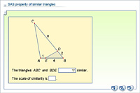 SAS property of similar triangles