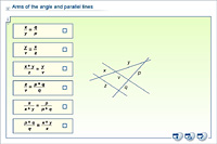 Arms of the angle and parallel lines