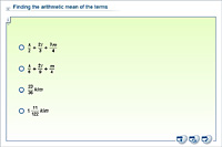 Finding the arithmetic mean of the terms