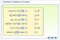 Distribution of multiplication over addition