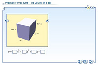 Product of three sums – the volume of a box