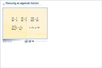Reducing an algebraic fraction