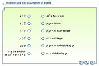 Theorems and their assumptions in algebra