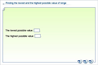 Finding the lowest and the highest possible value of range