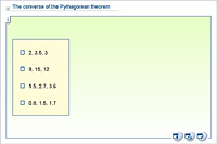 The converse of the Pythagorean theorem