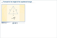 Formula for the height of the equilateral triangle
