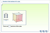 Number of all sections of a cube
