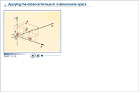 Applying the distance formula in 3-dimensional space