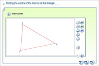 Finding the centre of the incircle of the triangle