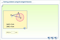 Solving problems using the tangent theorem