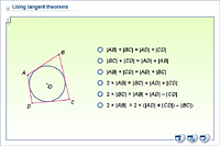 Using tangent theorems