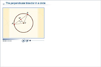 The perpendicular bisector in a circle