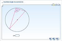 Inscribed angle in a semicircle