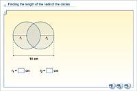Finding the length of the radii of the circles