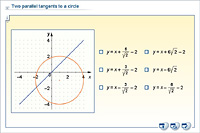 Two parallel tangents to a circle