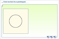 Circle inscribed into a parallelogram