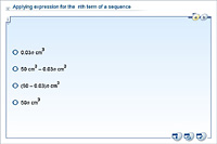 Applying expression for the  nth term of a sequence