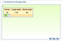 The dimensions of the paper sizes