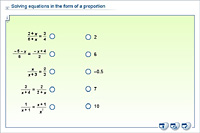 Solving equations in the form of a proportion