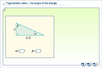 Trigonometric ratios – the angles of the triangle