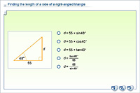 Finding the length of a side of a right-angled triangle