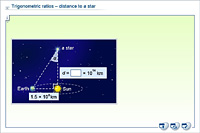 Trigonometric ratios – distance to a star
