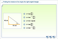 Finding the measure of an angle of a right-angled triangle
