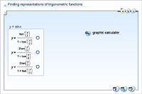 Finding representations of trigonometric functions
