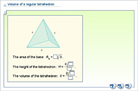 Volume of a regular tetrahedron