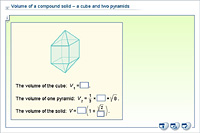 Volume of a compound solid – a cube and two pyramids