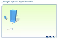 Finding the length of the diagonal of lateral face