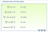 Finding the solution of the linear equation