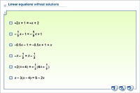 Linear equations without solutions