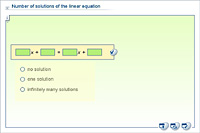Number of solutions of the linear equation