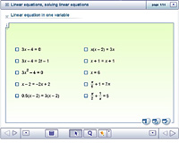 Linear equations, solving linear equations