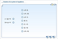 Solution of a system of equations