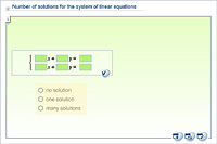 Number of solutions for the system of linear equations