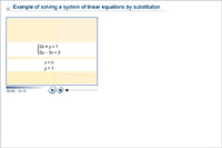 Example of solving a system of linear equations by substitution