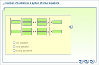 Number of solutions of a system of linear equations