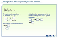 Solving systems of linear equations by Gaussian elimination