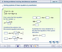 Solving problems involving simultaneous equations