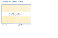Solution of a quadratic equation