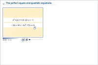 The perfect square and quadratic equations