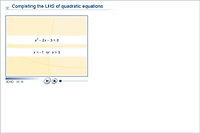 Completing the LHS of quadratic equations