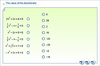 The value of the discriminant